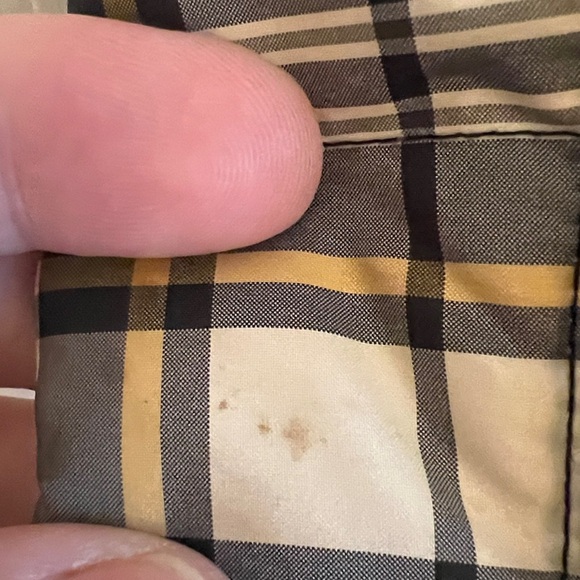 Eddie Bauer Down Vest red black yellow Plaid Small  pockets Zip Snap Enclosure - Picture 12 of 14